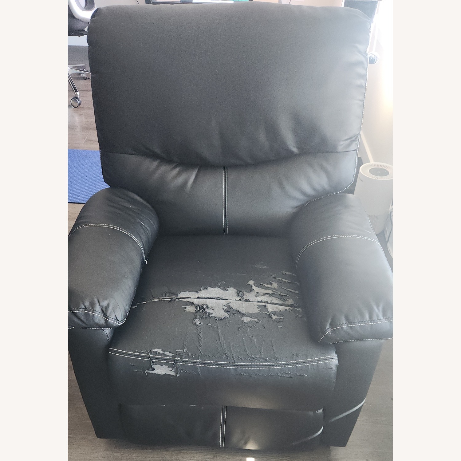 Black Leather Recliner - image-1