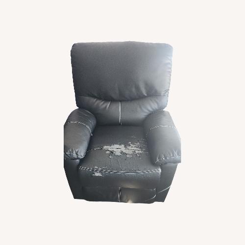 Used Black Leather Recliner for sale on AptDeco