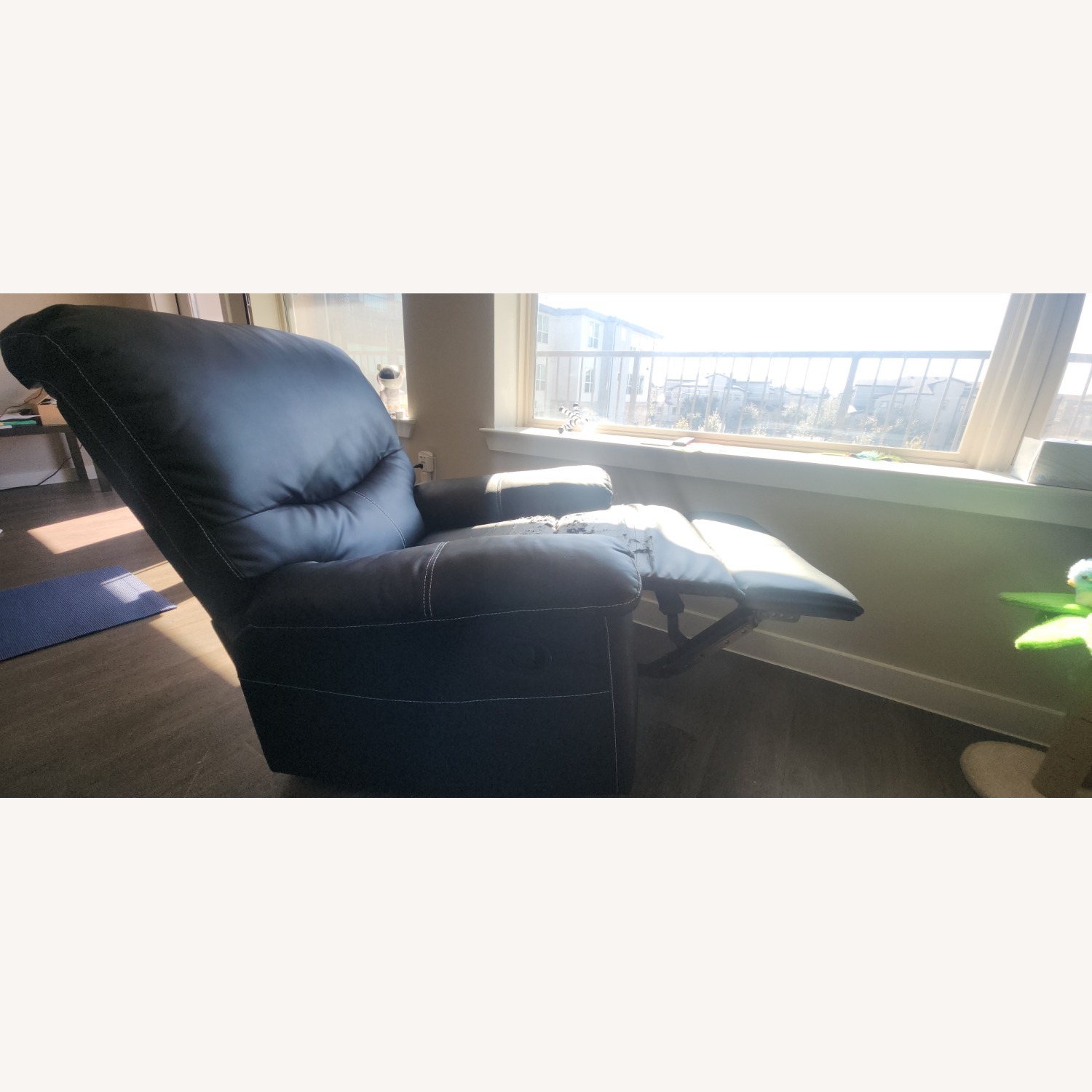 Black Leather Recliner - image-2