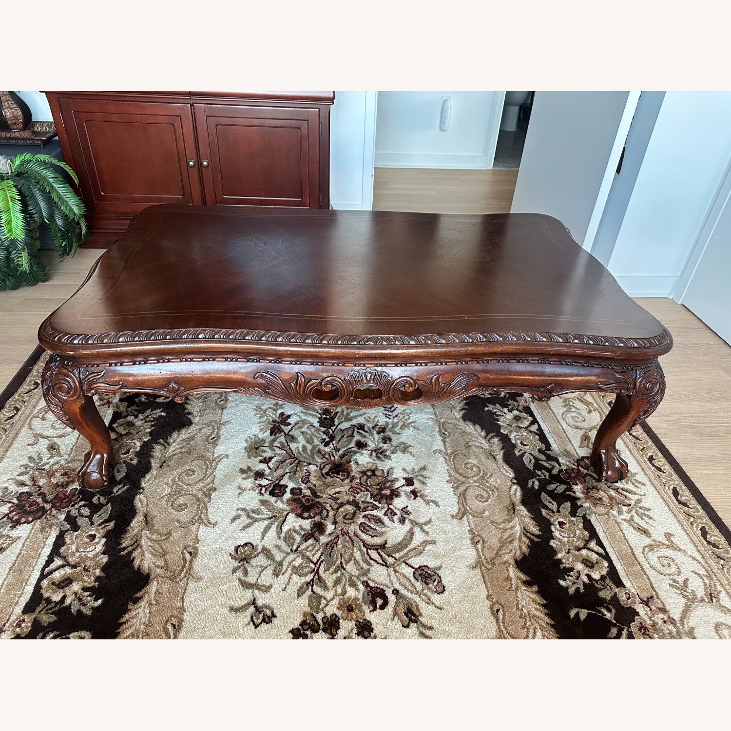 Broyhill Furniture Dark Brown Wood Coffee Table - image-2