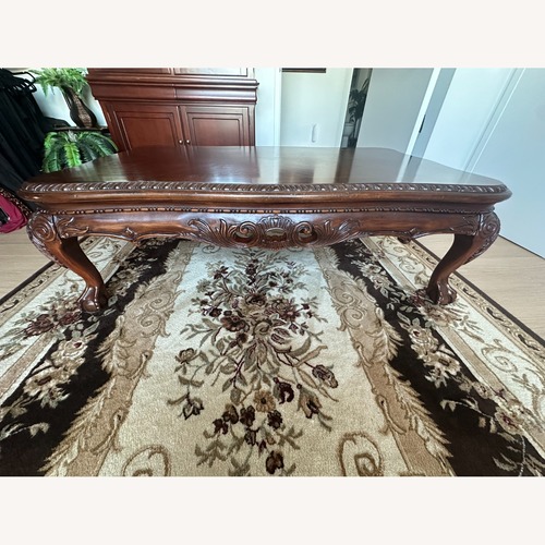 Used Broyhill Furniture Dark Brown Wood Coffee Table for sale on AptDeco