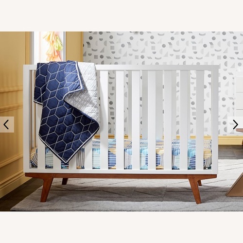 Used West Elm x Pottery Barn Modern Crib + Toddler Bed for sale on AptDeco