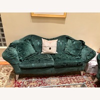 Green Sofa Made In Italy - Pillows Included
