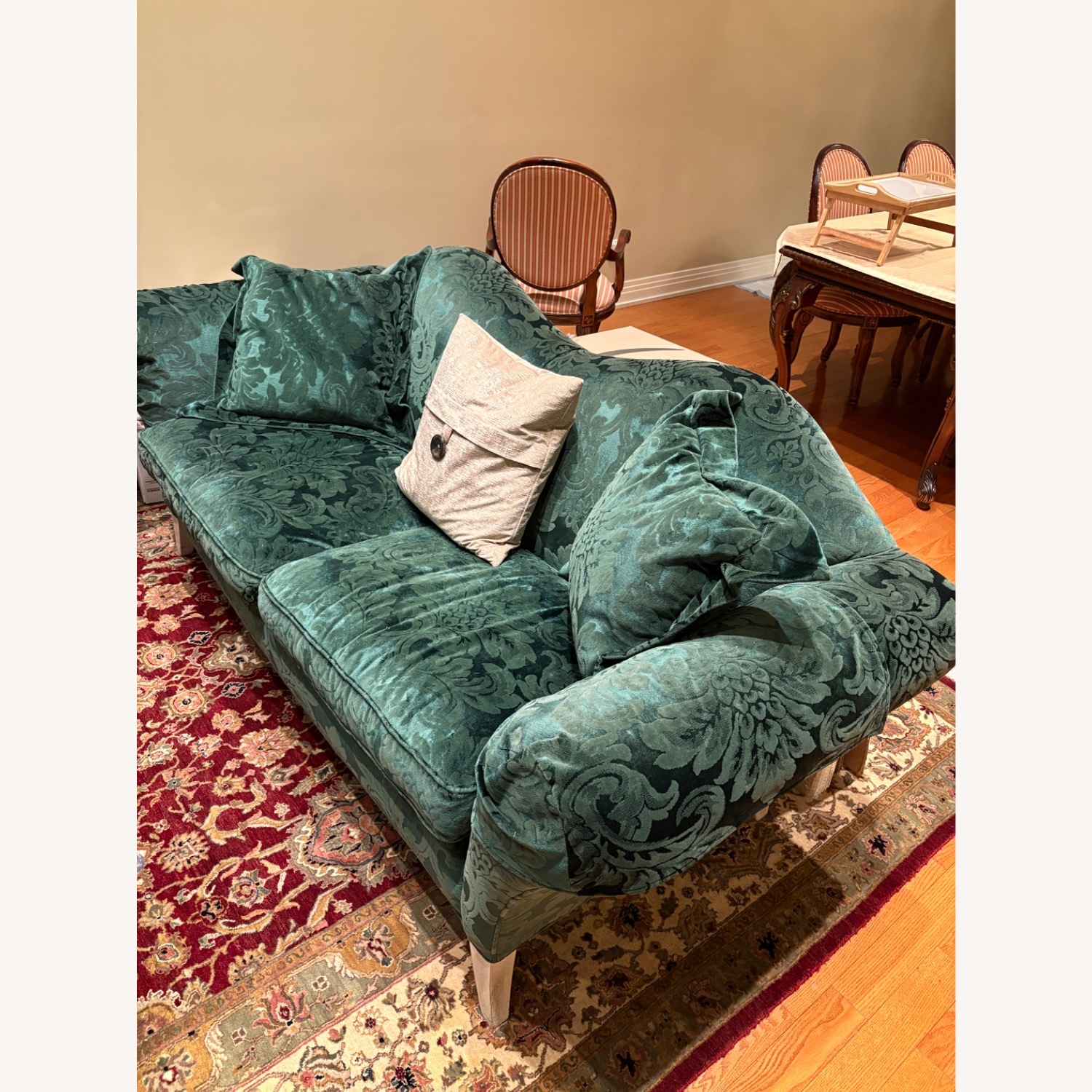 Green Sofa Made In Italy - Pillows Included - image-2