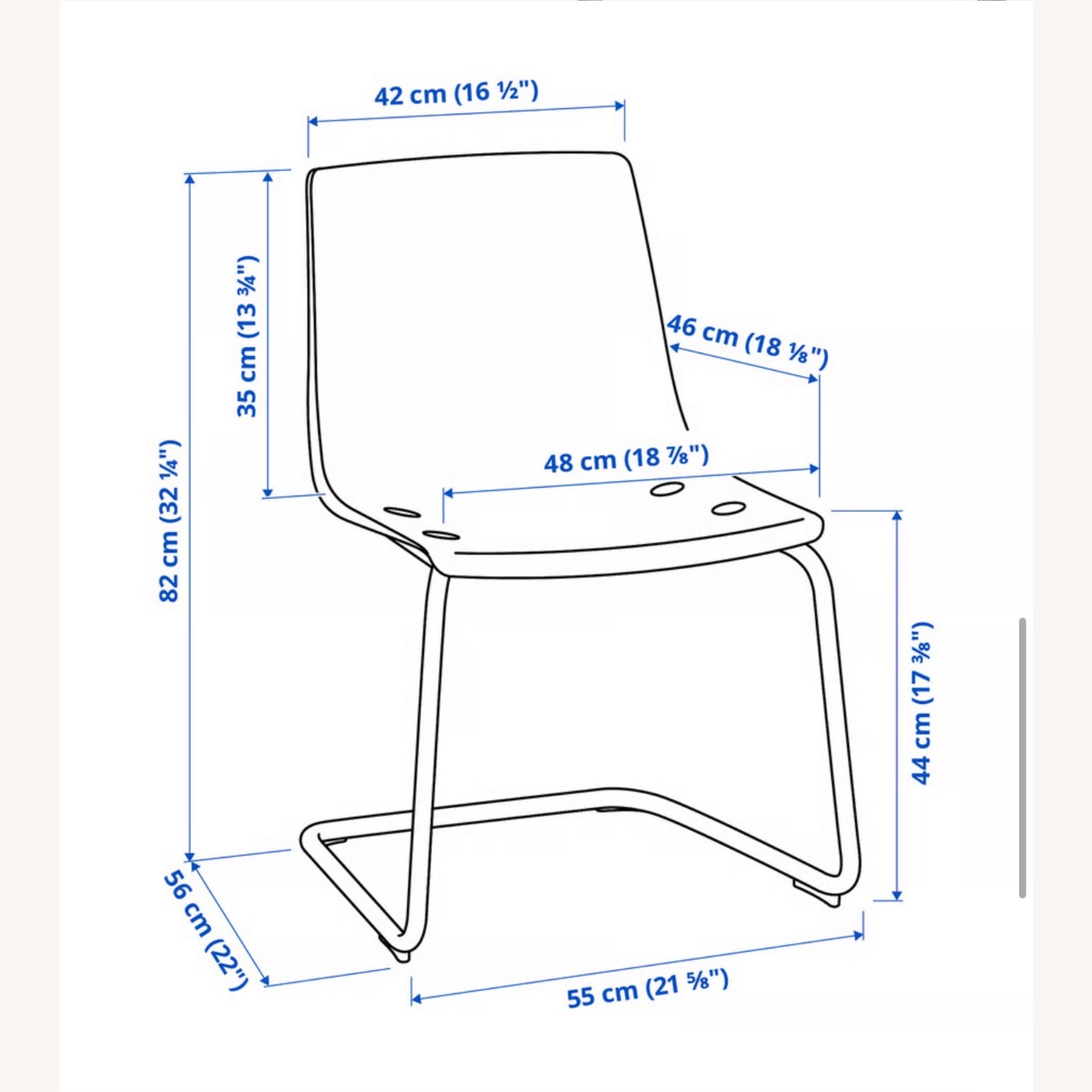 IKEA Tobias Transparent Metal Dining Chairs - image-4