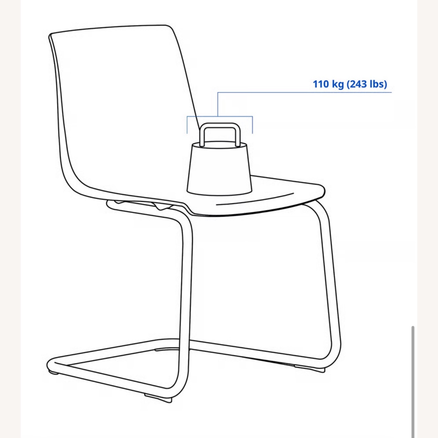 IKEA Tobias Transparent Metal Dining Chairs - image-5