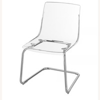 IKEA Tobias Transparent Metal Dining Chairs