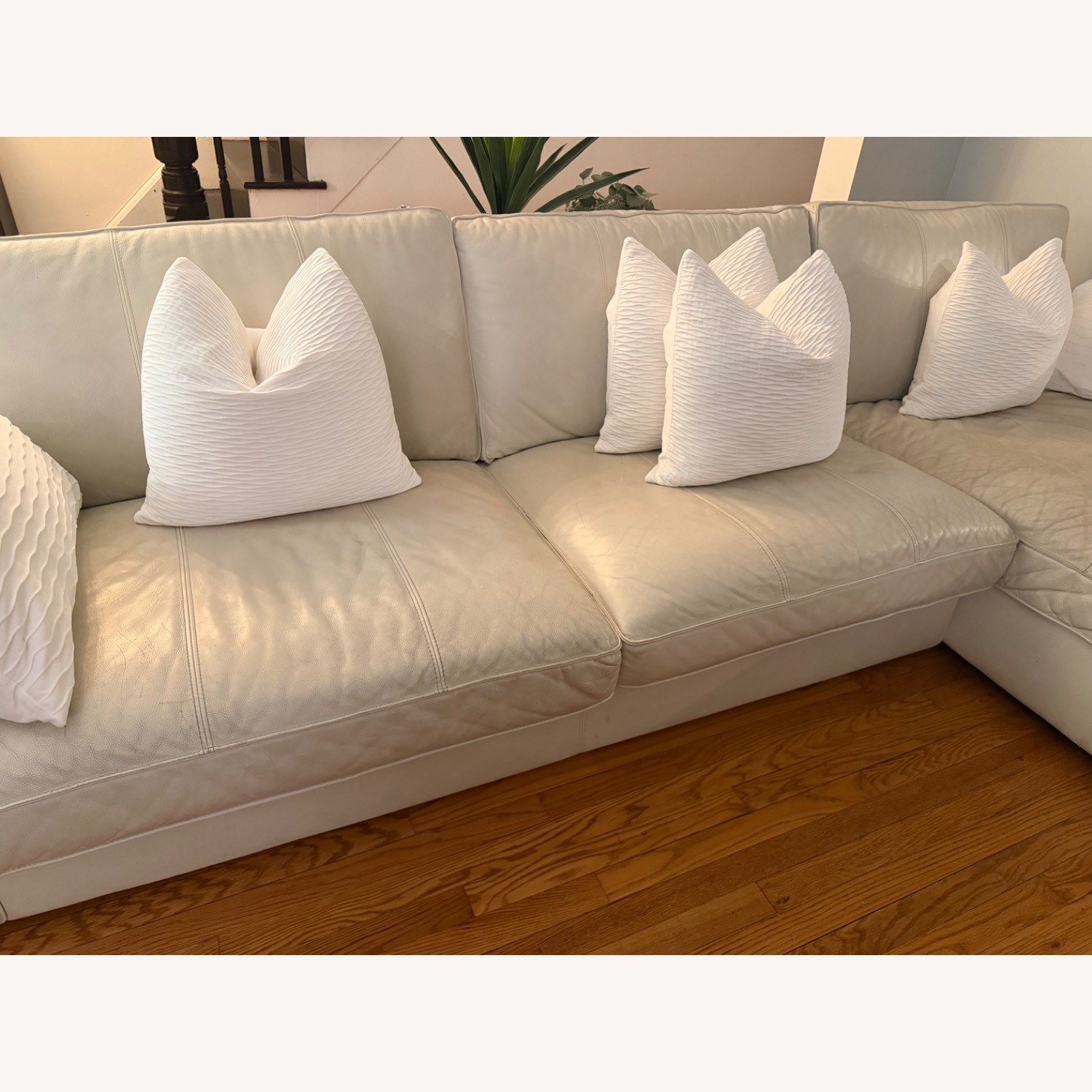 IKEA Leather Sofa - image-1