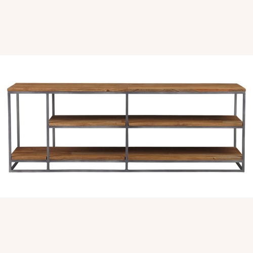 Used CB2 Media Console - Natural Wood and Metal Frame for sale on AptDeco