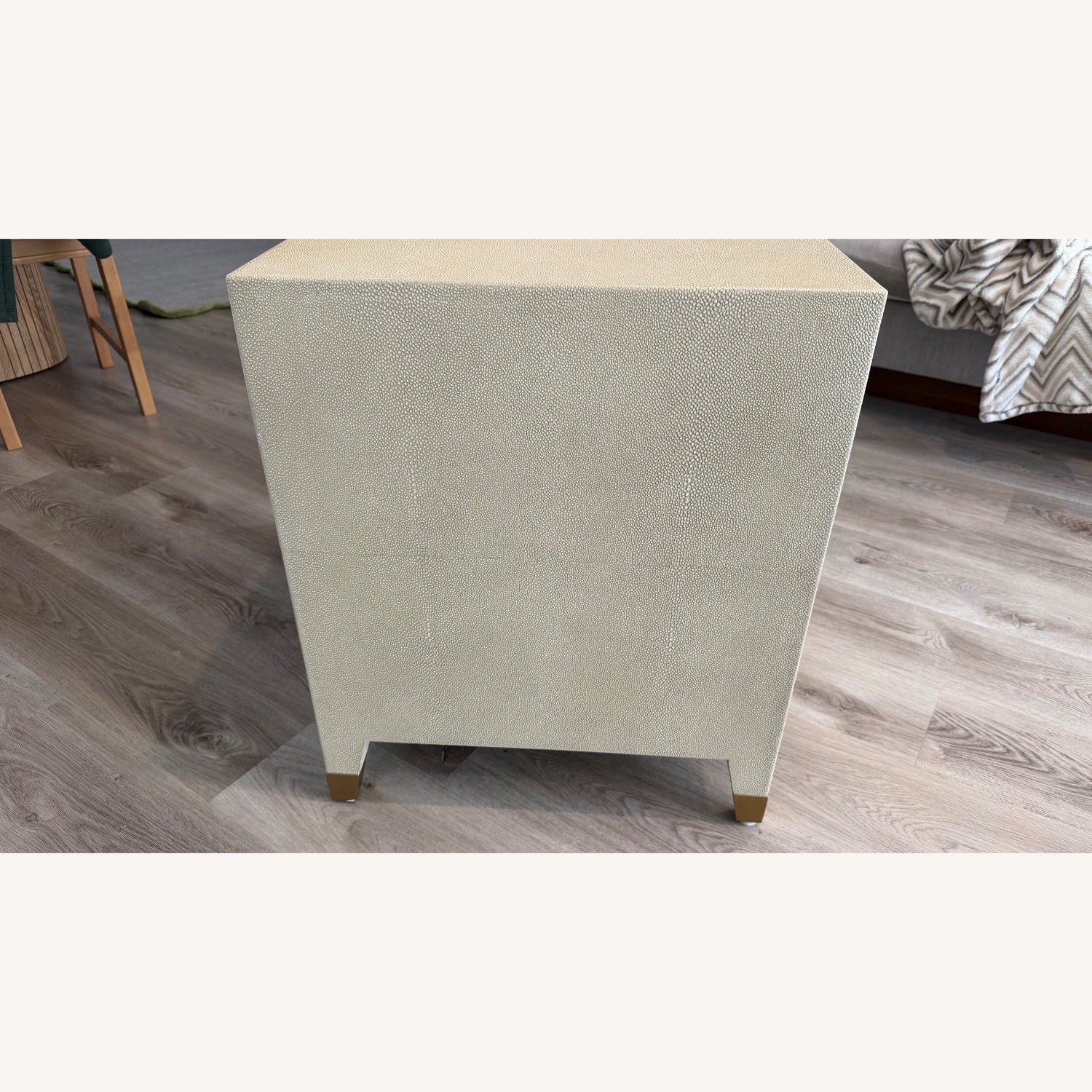 Restoration Hardware Graydon Shagreen Closed Nightstand - image-3