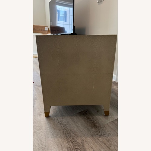 Used Restoration Hardware Graydon Shagreen Closed Nightstand for sale on AptDeco