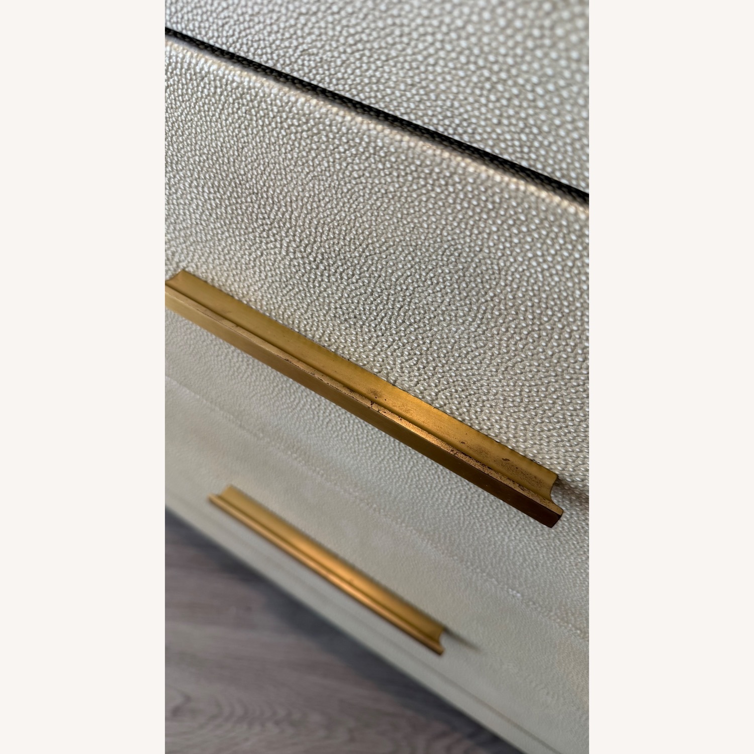 Restoration Hardware Graydon Shagreen Closed Nightstand - image-11