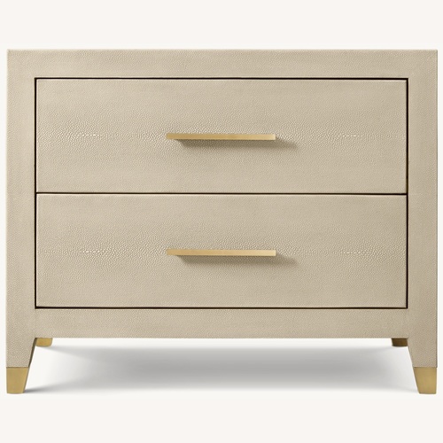 Used Restoration Hardware Graydon Shagreen Closed Nightstand for sale on AptDeco