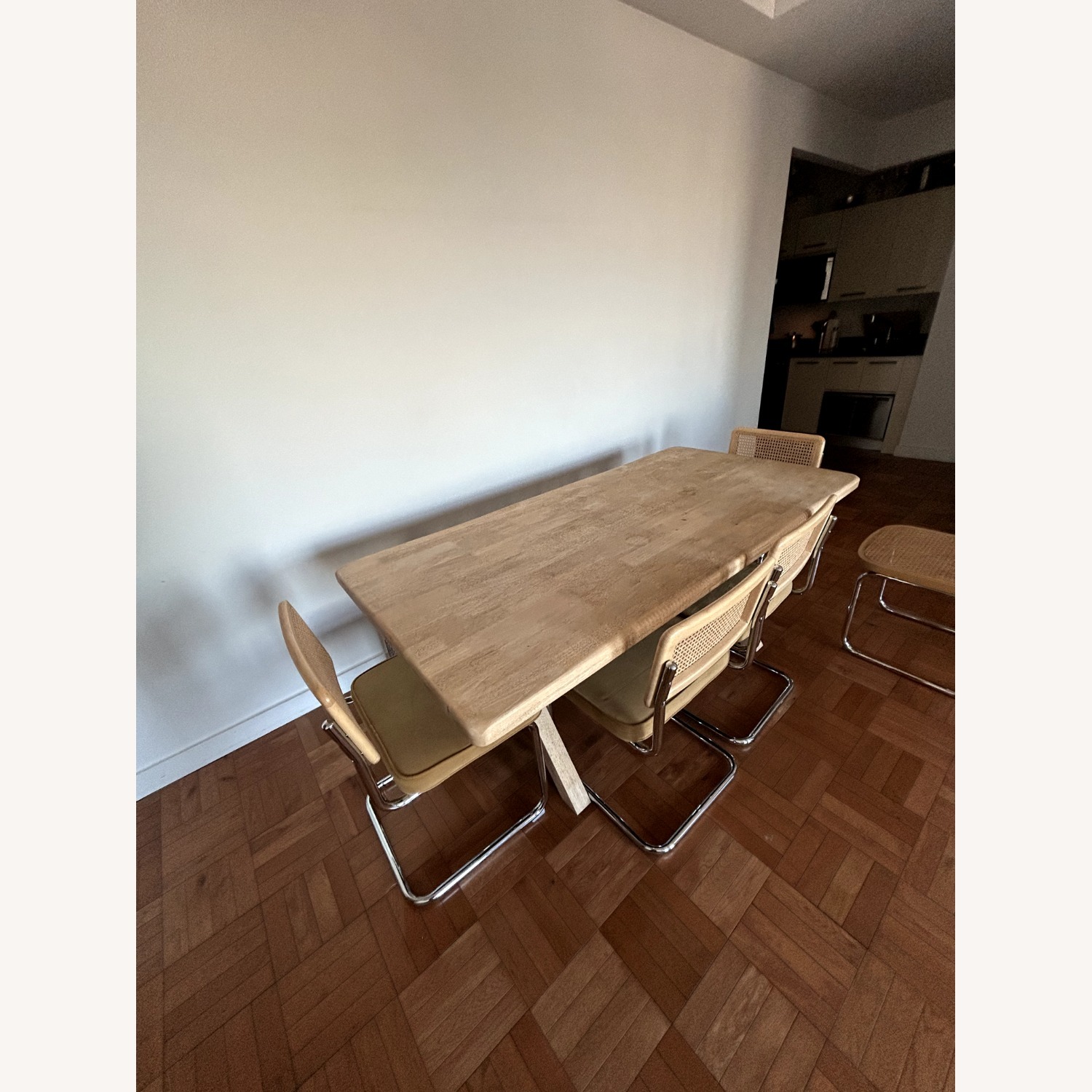 Vintage Solid Wood Dining Table with 5 Chairs - image-3