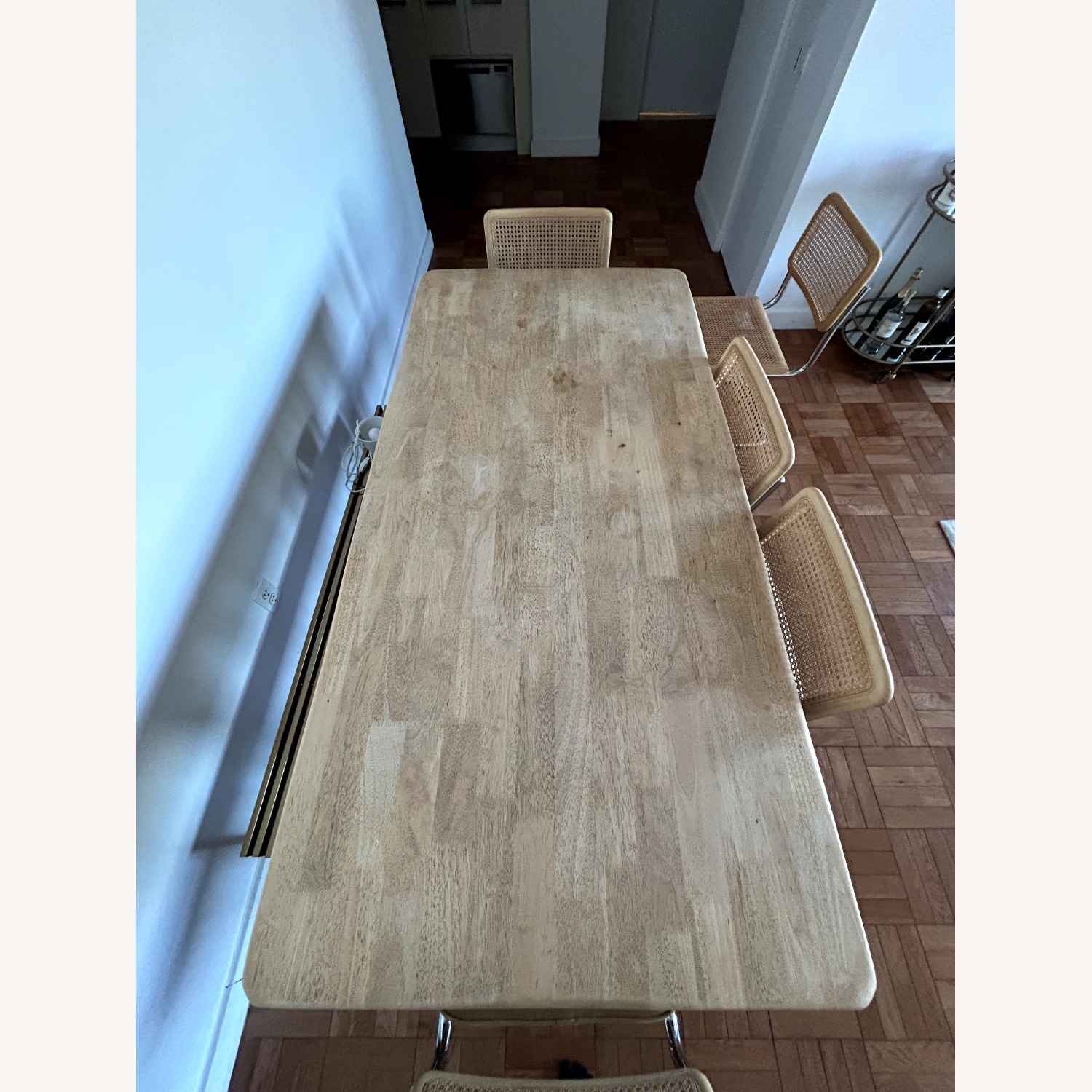 Vintage Solid Wood Dining Table with 5 Chairs - image-1