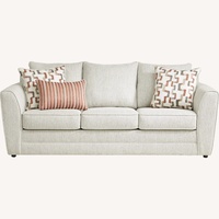 Rooms To Go  Light Gray Fabric 2 Seater Sofa