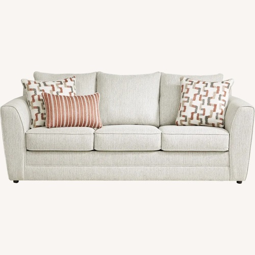 Used Rooms To Go  Light Gray Fabric 2 Seater Sofa for sale on AptDeco