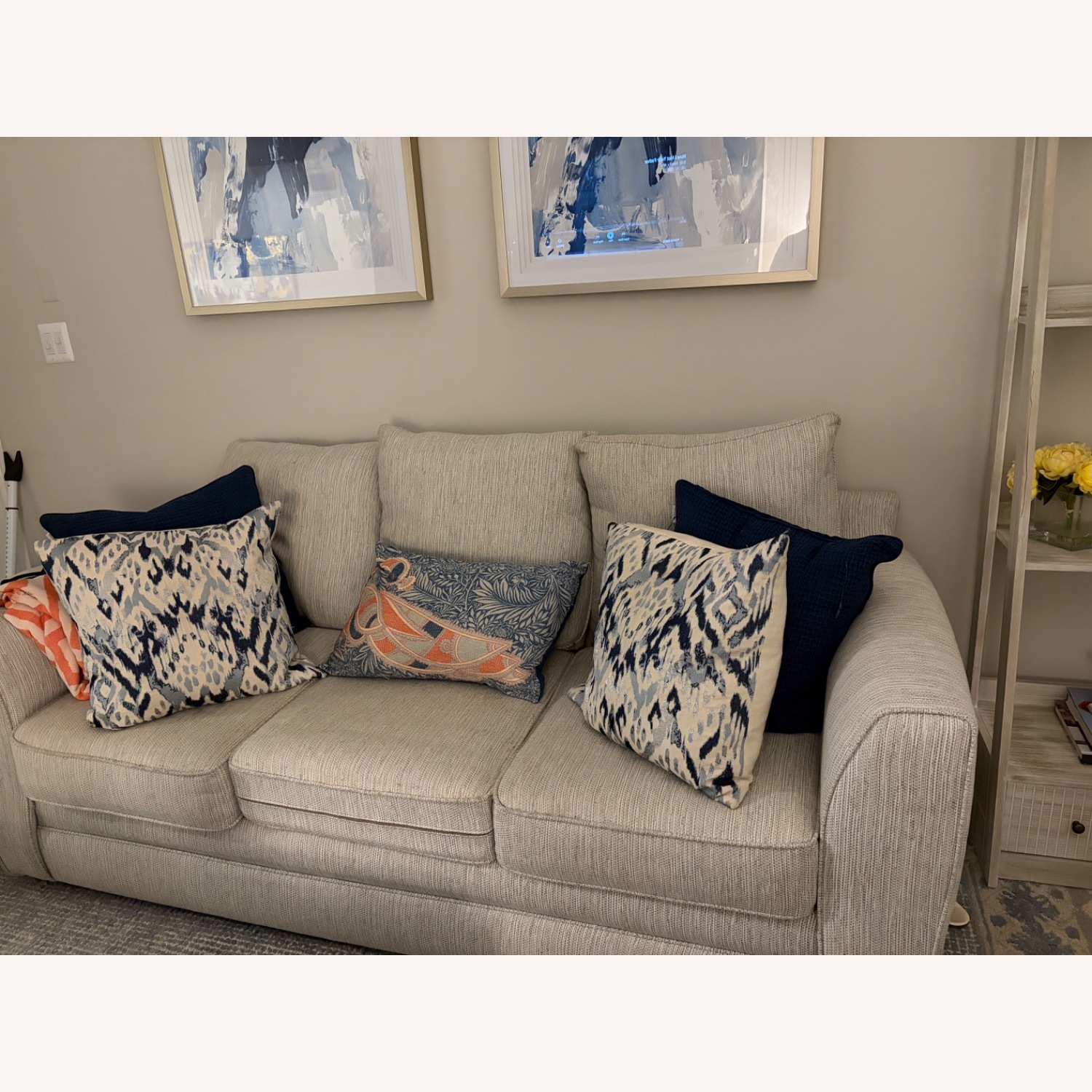 Rooms To Go  Light Gray Fabric 2 Seater Sofa - image-3