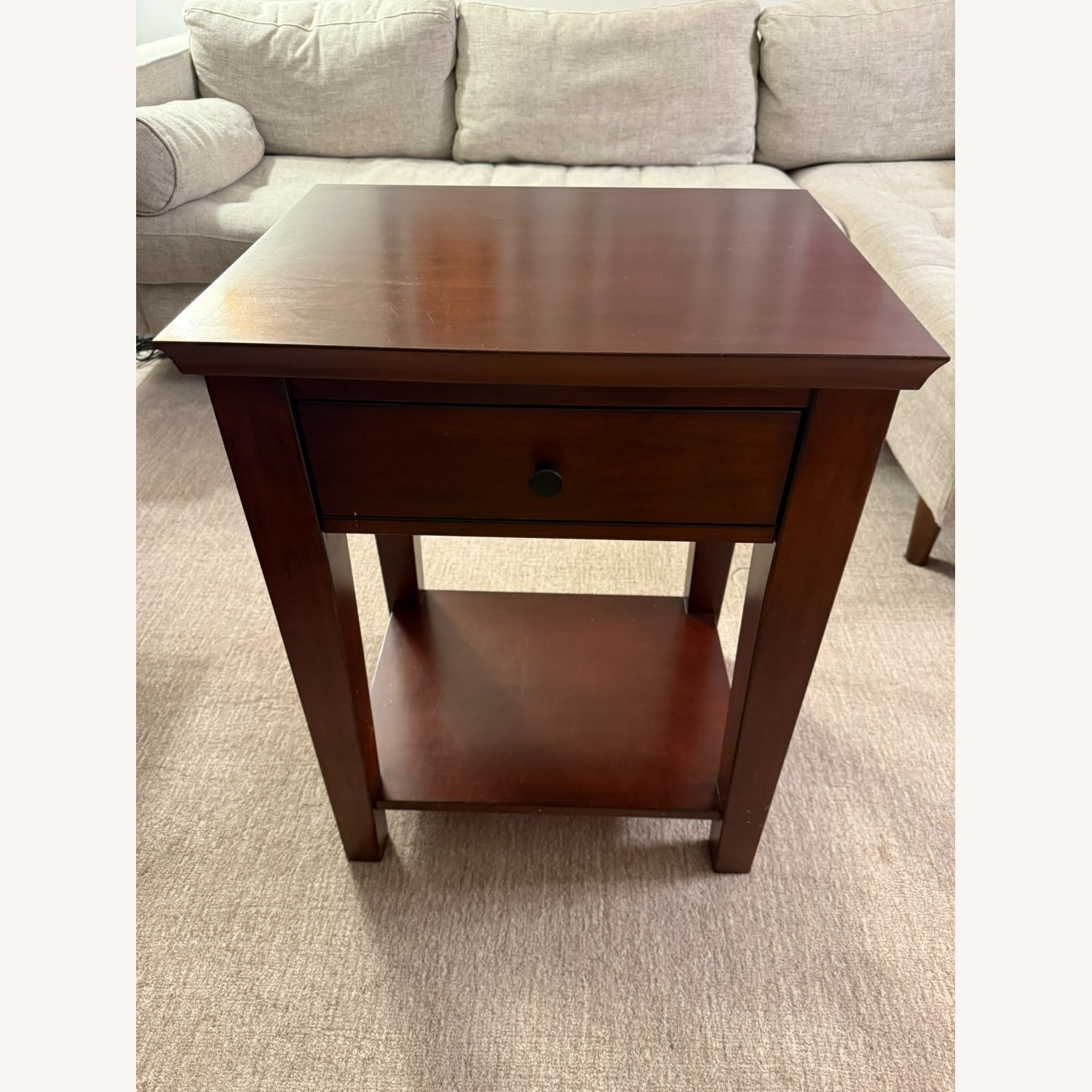 Pair of Pottery Barn Valencia Wood Nightstands - image-1
