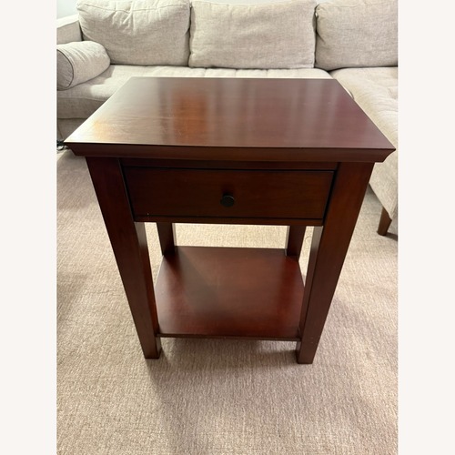 Used Pair of Pottery Barn Valencia Wood Nightstands for sale on AptDeco