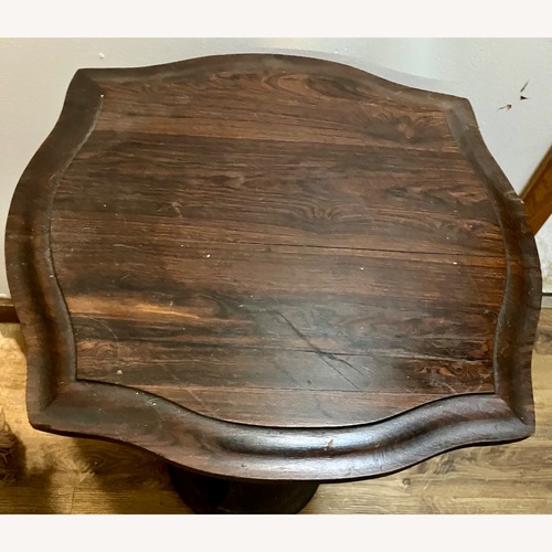 Used Bombay Company Scalloped Edge Pedestal Side Table for sale on AptDeco