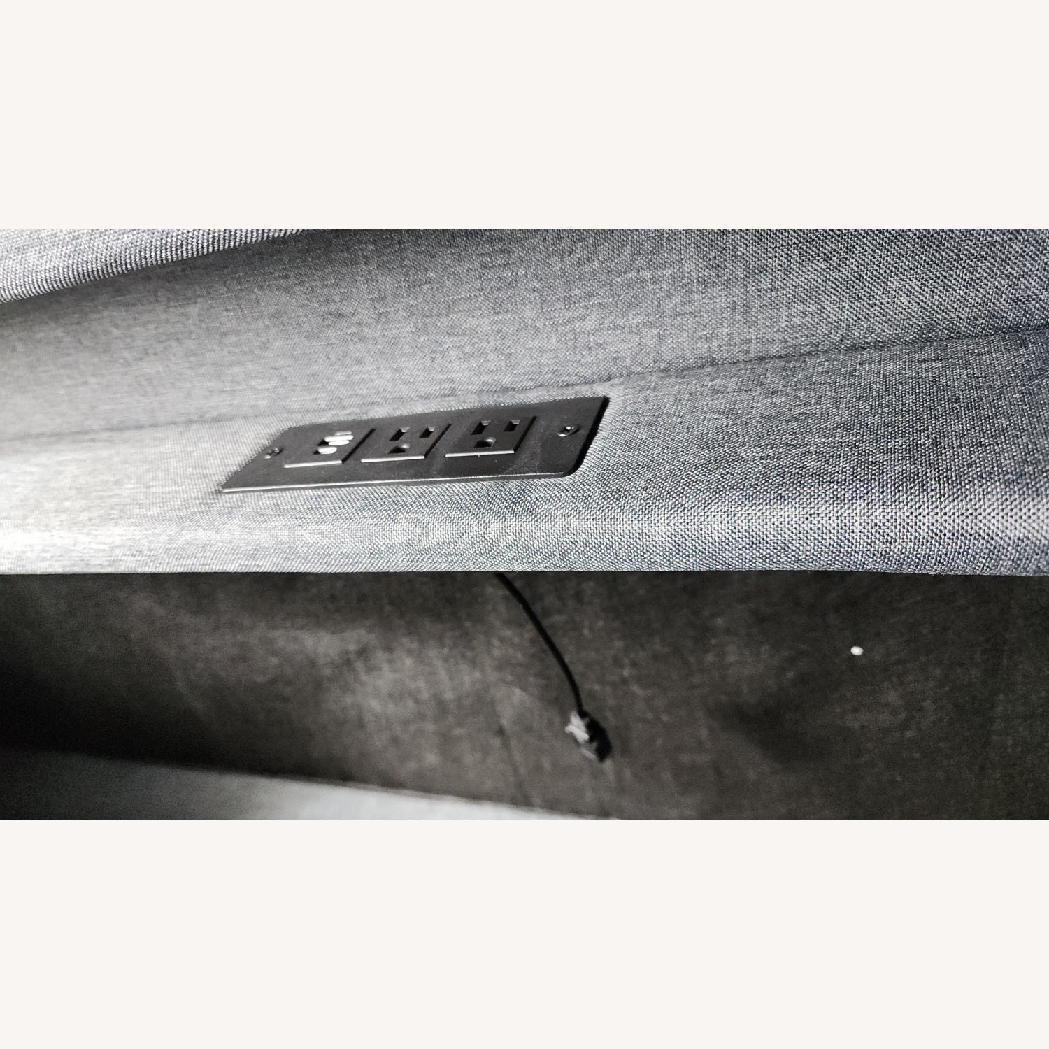 Dark Gray Blue-ish Full Bed Frame - image-5