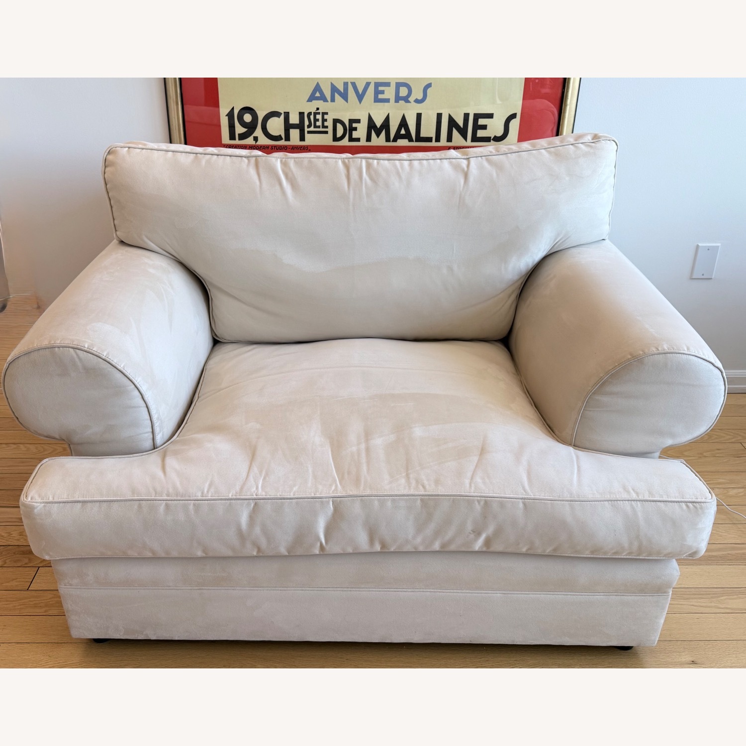 Montauk Sofa Light Brown Microsuede Armchair - image-4