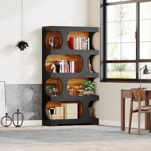 Used Wayfair Black Wood Bookcase for sale on AptDeco