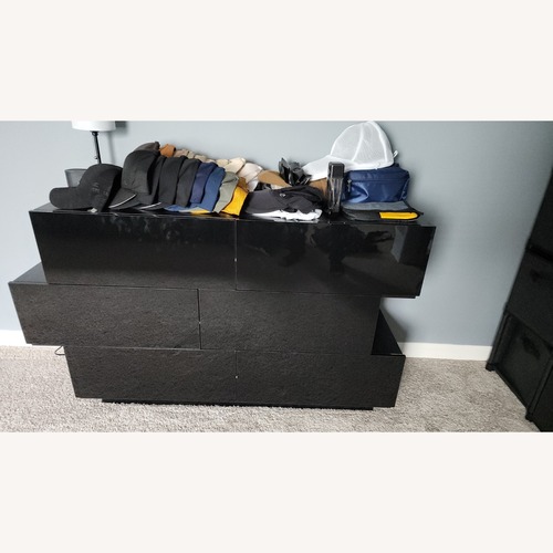 Used Glossy Finish Modern Style 6-Drawer Dresser for sale on AptDeco