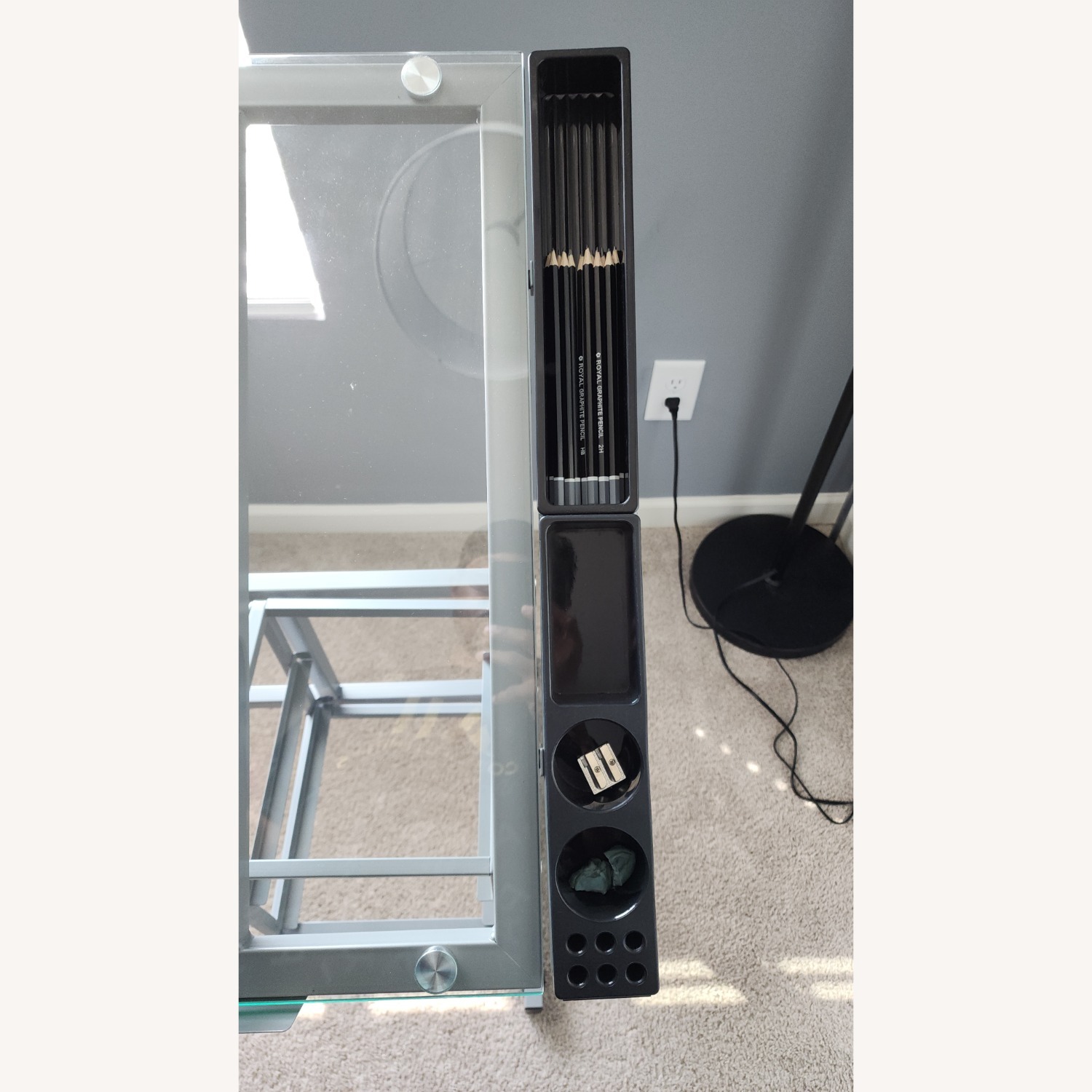 Amazon Tempered Glass Adjustable Drafting & Drawing Table - image-4