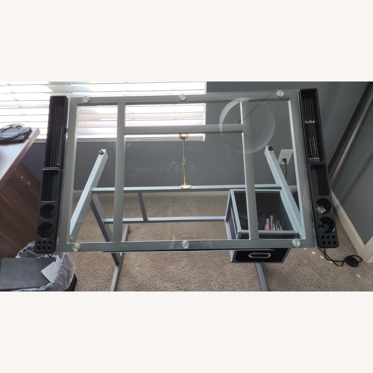 Amazon Tempered Glass Adjustable Drafting & Drawing Table - image-6
