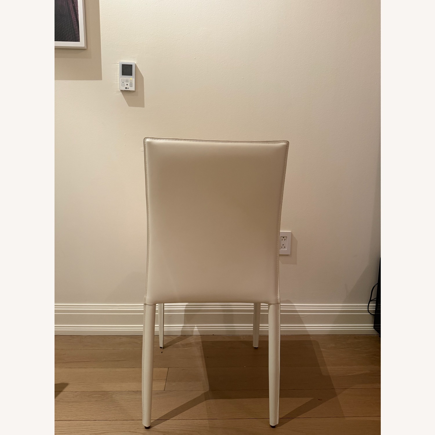 White Leather Dining Chairs - image-3