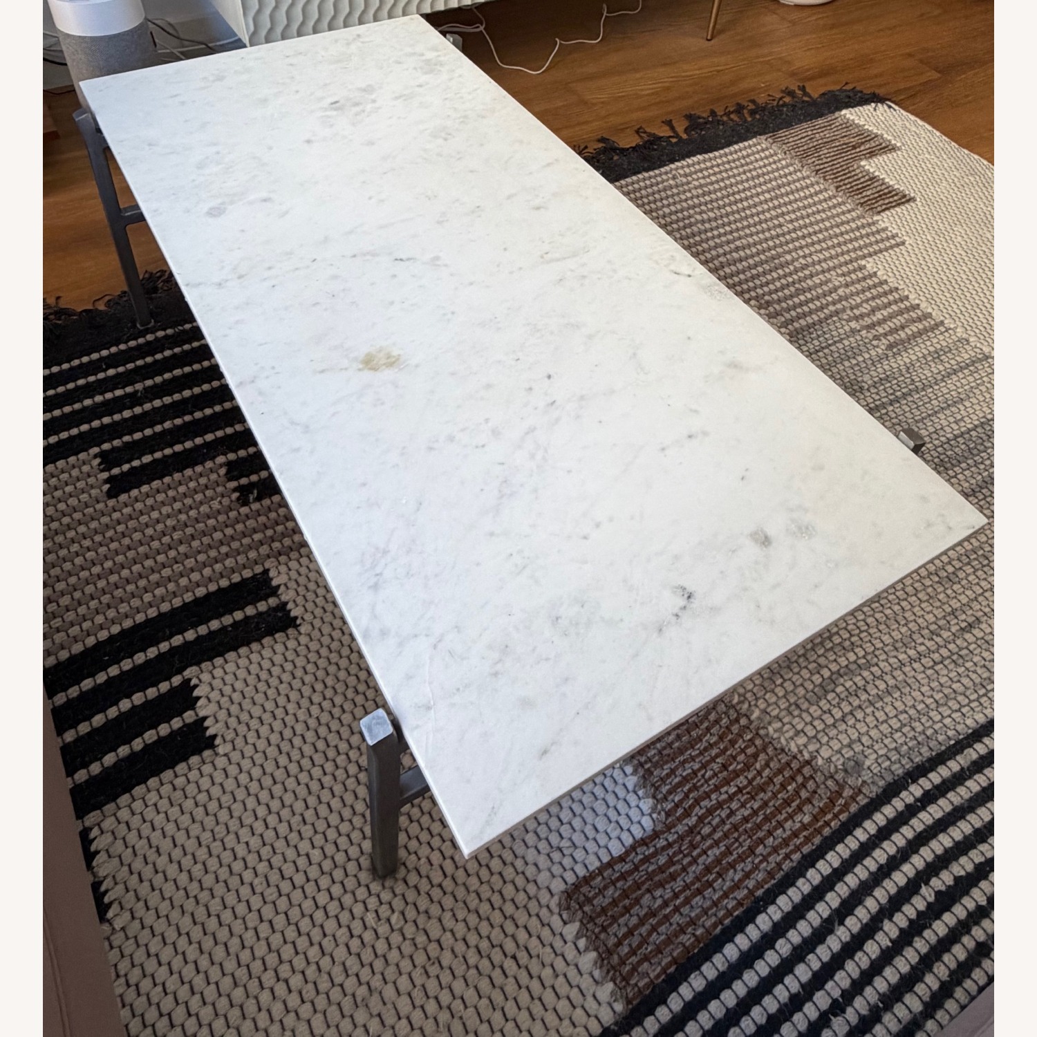 CB2 Slab White Marble Coffee Table - image-2