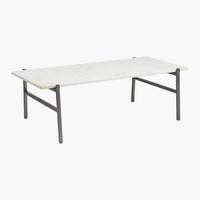 CB2 Slab White Marble Coffee Table