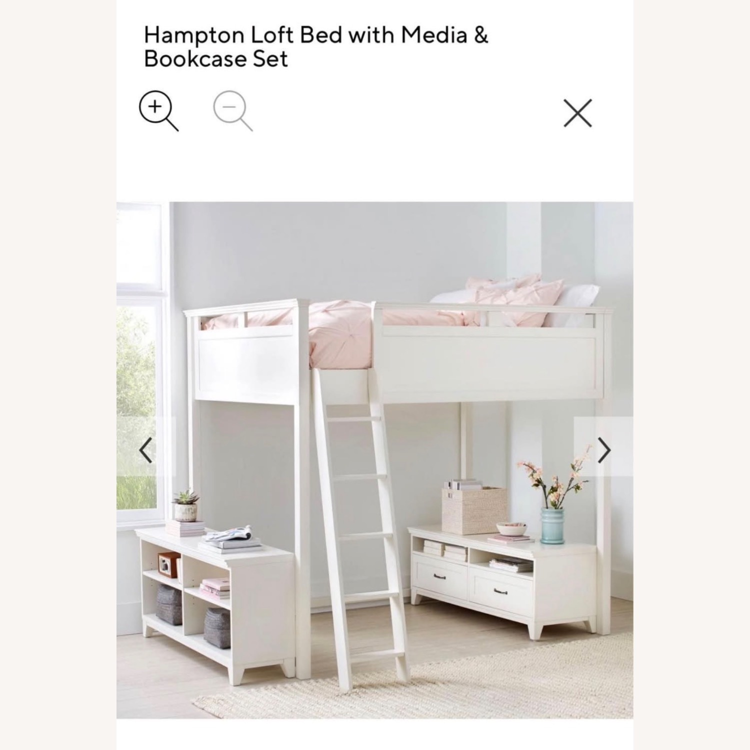 Pottery Barn Teen Hampton White Wood Bunk Bed - image-1