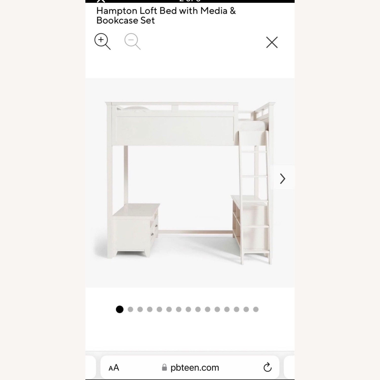 Pottery Barn Teen Hampton White Wood Bunk Bed - image-2