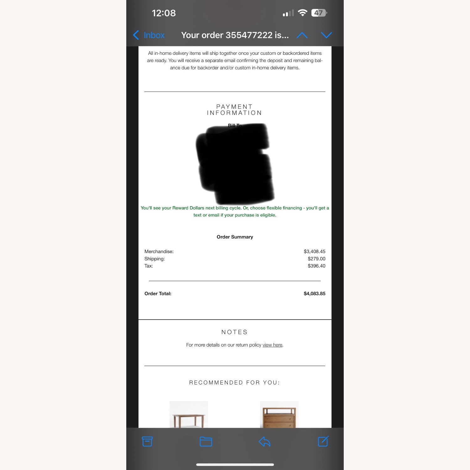 Crate & Barrel Oceanside Low 101.5" Grande Sofa - image-5