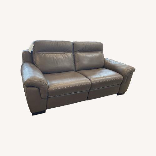 Used MotoMotion Custom Leather Dual Recliner Loveseat for sale on AptDeco