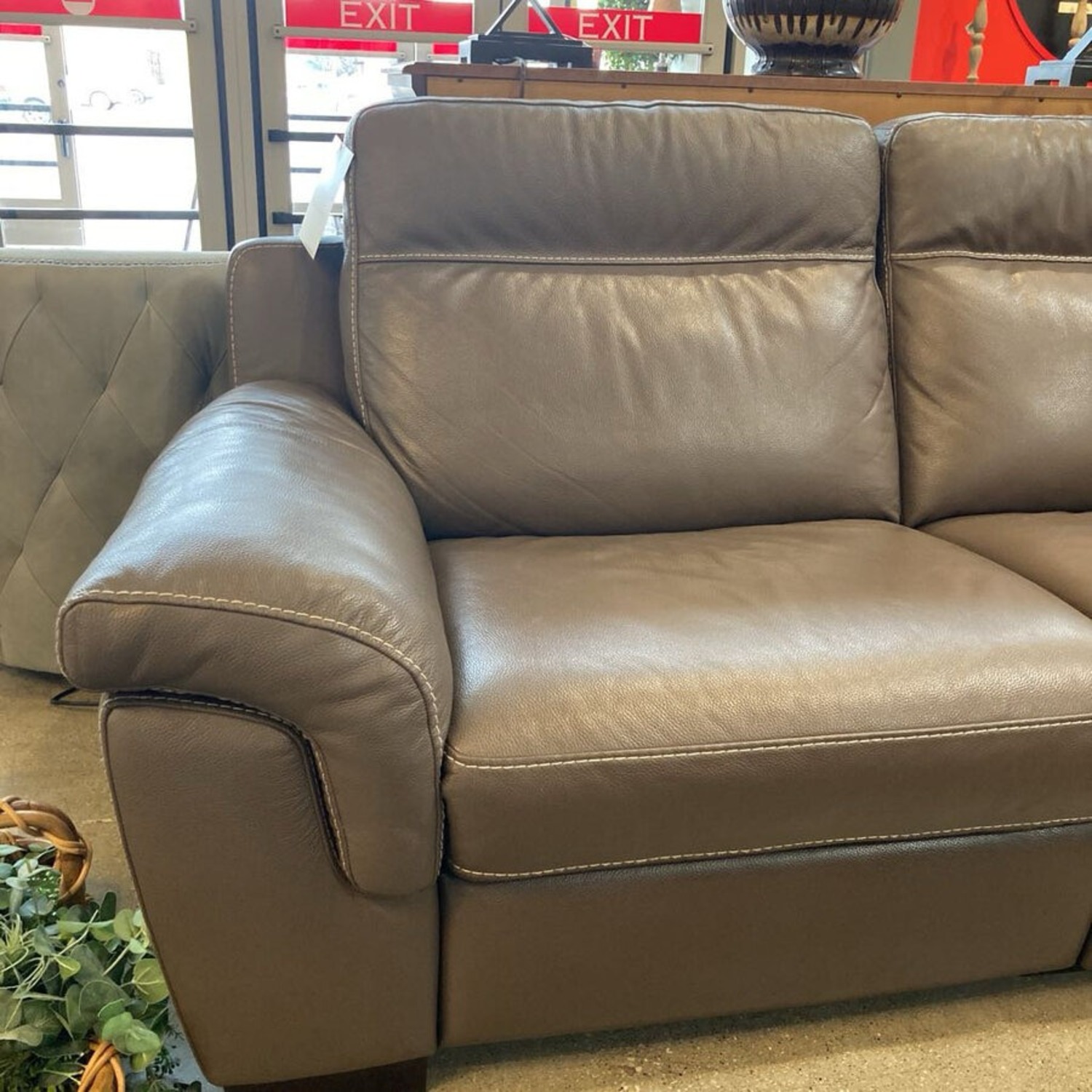 MotoMotion Custom Leather Dual Recliner Loveseat - image-3