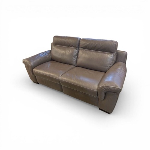 Used MotoMotion Custom Leather Dual Recliner Loveseat for sale on AptDeco