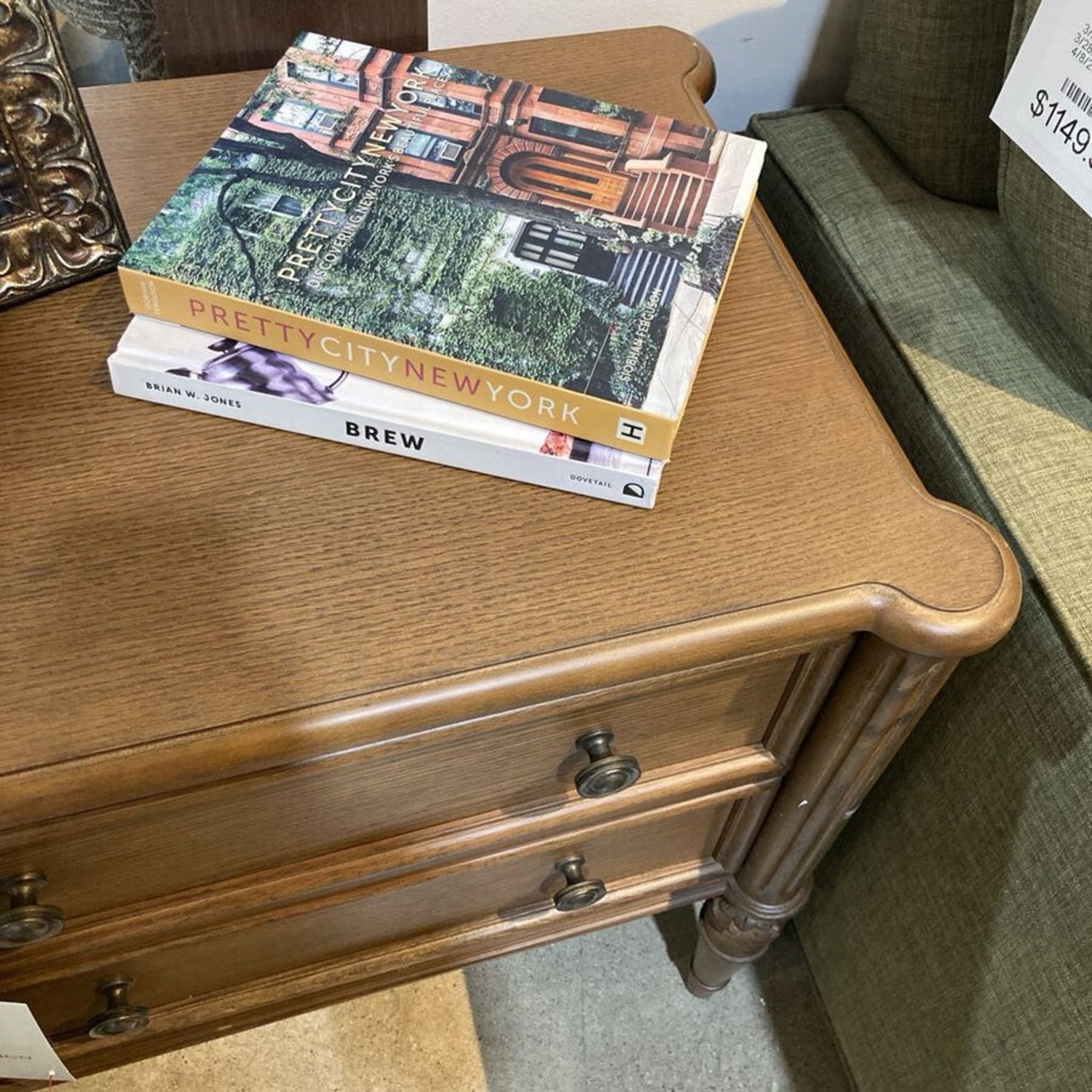 Traditional Solid Wood 2-Drawer Nightstand - image-3