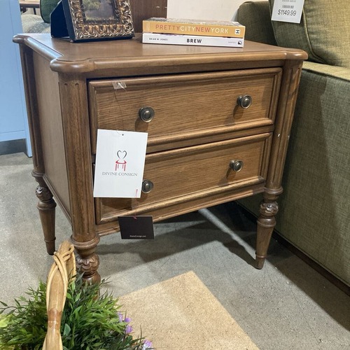 Used Traditional Solid Wood 2-Drawer Nightstand for sale on AptDeco