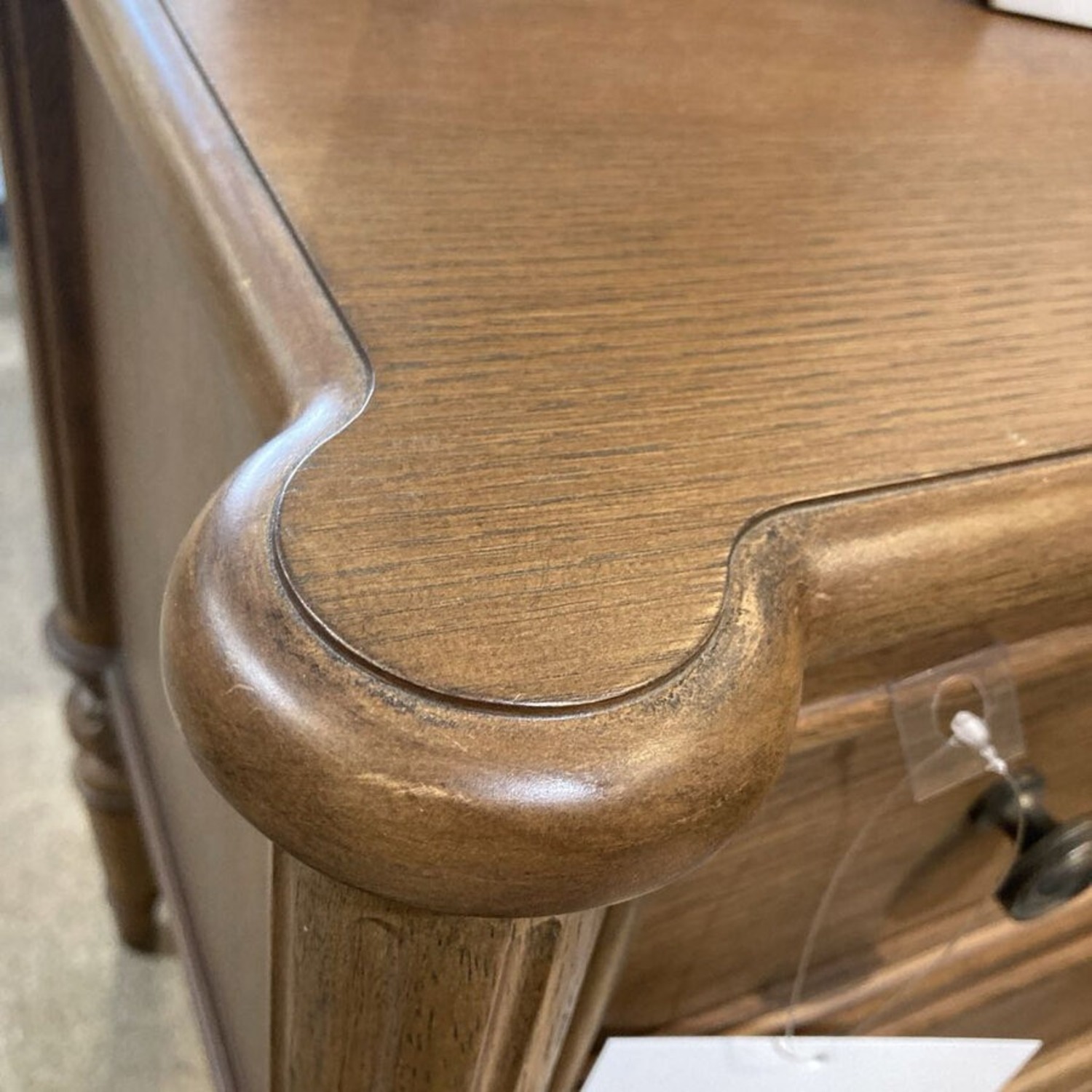 Traditional Solid Wood 2-Drawer Nightstand - image-4