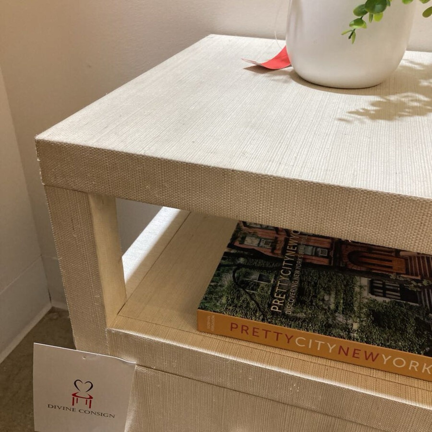 Celine Raffia 2-Drawer Nightstand - image-4