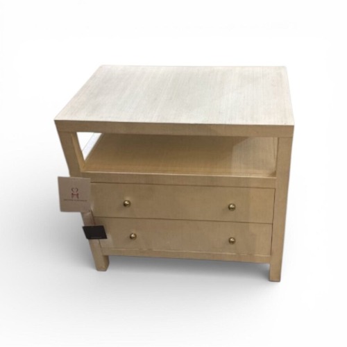 Used Celine Raffia 2-Drawer Nightstand for sale on AptDeco