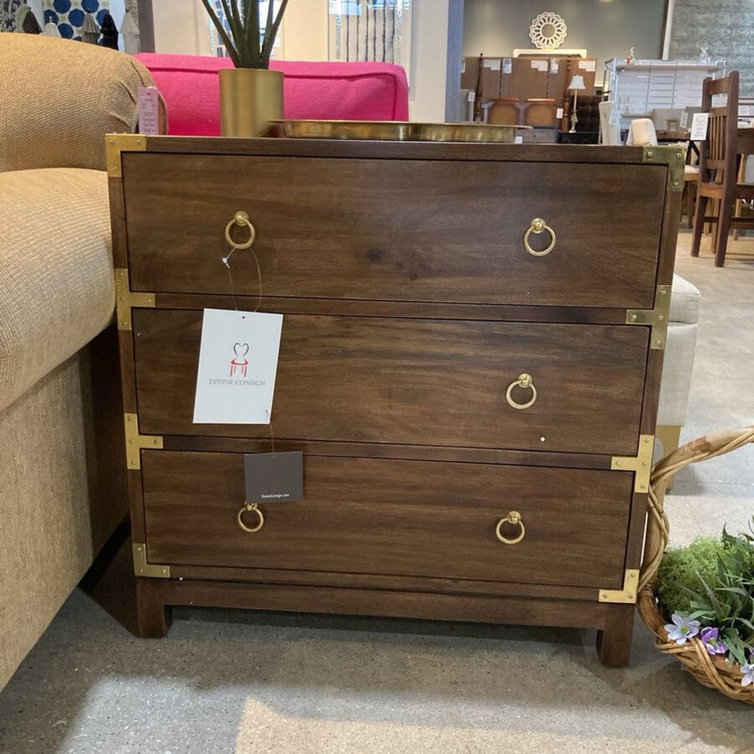 Forster Brown 3-Drawer Nightstand - image-2