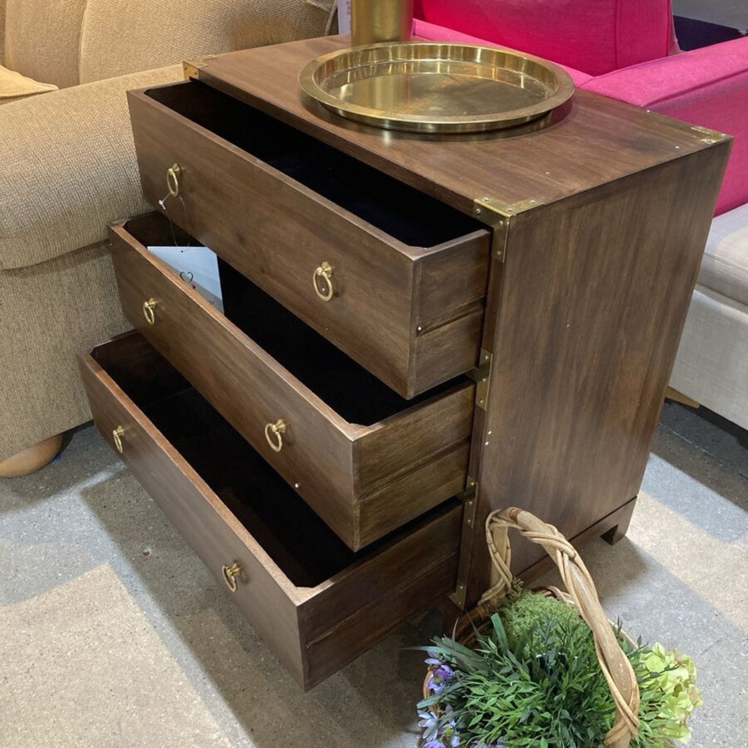 Forster Brown 3-Drawer Nightstand - image-6