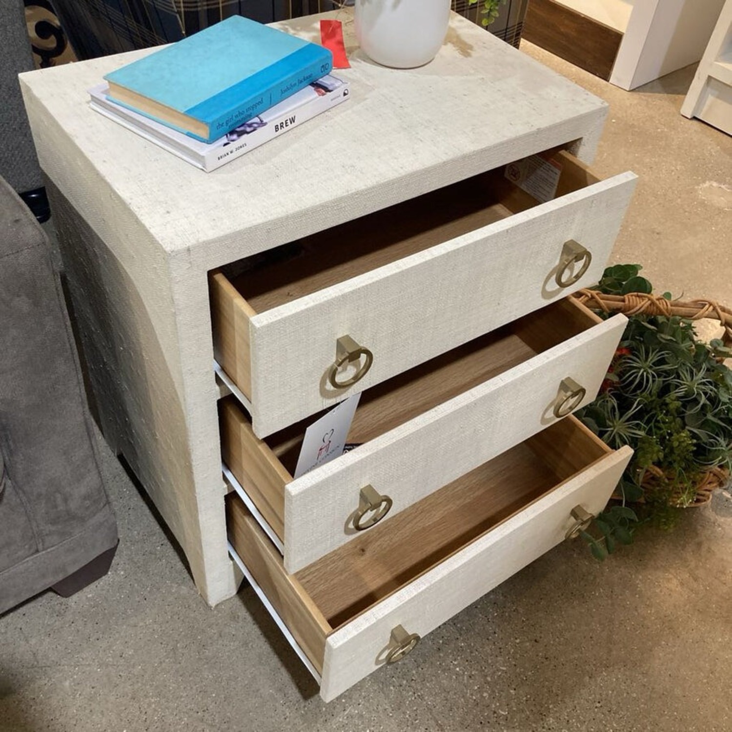 Bar Harbor Raffia 3-Drawer Chest Dresser - image-5