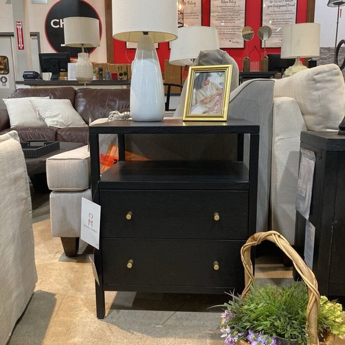 Used Mendel 2-Drawer Nightstand Black for sale on AptDeco