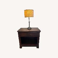Crate & Barrel Dark Brown Wood Nightstand